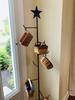 Boxwood and Mum Hanging Storage Basket Stand, Holder, Storage Rack Display Tree, Cloth or Hat Organizer Hanging Storage Farmhouse Style Rustic Home Decor (Rustic Star) view 3