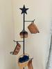 Boxwood and Mum Hanging Storage Basket Stand, Holder, Storage Rack Display Tree, Cloth or Hat Organizer Hanging Storage Farmhouse Style Rustic Home Decor (Rustic Star) view 4