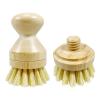 JuneLily Short Sisal Dish Brush Plant-Based for Kitchen Bathroom Cleaning Produce Washing Dishes (Short Brush & Sisal Brush Head) view 1