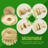 JuneLily Short Sisal Dish Brush Plant-Based for Kitchen Bathroom Cleaning Produce Washing Dishes (Short Brush & Sisal Brush Head) view 3