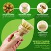 JuneLily Short Sisal Dish Brush Plant-Based for Kitchen Bathroom Cleaning Produce Washing Dishes (Short Brush & Sisal Brush Head) view 4