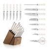 Cangshan Adams Series 1027273 German Steel Forged 15-Piece Knife Block Set, White view 2
