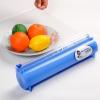 Cling Film Cutter Dispenser,Reusable Food Wrap CutterPlastic Wrap Dispenser With Slide Cutter,Suitable For Kitchen Fresh Fruit And Vegetable Packaging (Color : Pink, Size : 34.5x6.5x6.5cm) view 2
