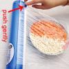 Cling Film Cutter Dispenser,Reusable Food Wrap CutterPlastic Wrap Dispenser With Slide Cutter,Suitable For Kitchen Fresh Fruit And Vegetable Packaging (Color : Pink, Size : 34.5x6.5x6.5cm) view 4