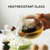 Olive Oil Dispenser Bottle Olive Oil and Vinegar Bottle Dispenser Transparent Kitchen 2-in-1 Round Glass Dual Glass Dispenser Bottle Oil and Vinegar Cruet Set view 3