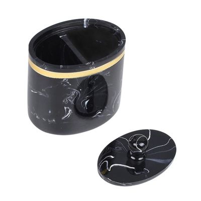 Toothpick Holder Dispenser Marble Pattern Toothpick Holder Portable Cotton Swab Storage Box Toothpick Dispenser Container with Lid Home Living Room Decor Suitable for restaurants (Color : A)