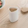 Toothpick Holder Dispenser Toothpick Case 1 PC Toothpick Holder Desktop Container Toothpick Jar Dispenser With Bamboo Lid Hotel Living Room Toothpicks Suitable for restaurants (Color : A) view 3