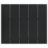 5-Panel Room Dividers 2 pcs,Room Divider Screen,Indoor Room Divider,Screen Movable Room Screen Separator Wall Protective Privacy Furniture Indoor Bedroom Black 78.7"x70.9" Steel view 3
