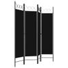 4-Panel Room Divider,Room Divider Screen,Indoor Room Divider,Screen Movable Room Screen Separator Wall Protective Privacy Furniture Indoor Bedroom Black 63"x70.9" view 3