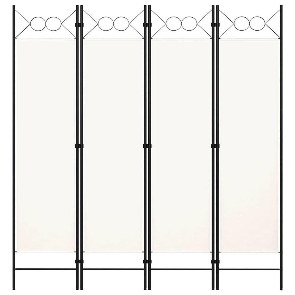 4-Panel Room Divider,Room Divider Screen,Indoor Room Divider,Screen Movable Room Screen Separator Wall Protective Privacy Furniture Indoor Bedroom Cream White 63"x70.9"