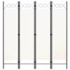 4-Panel Room Divider,Room Divider Screen,Indoor Room Divider,Screen Movable Room Screen Separator Wall Protective Privacy Furniture Indoor Bedroom Cream White 63"x70.9" view 1