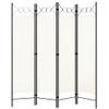 4-Panel Room Divider,Room Divider Screen,Indoor Room Divider,Screen Movable Room Screen Separator Wall Protective Privacy Furniture Indoor Bedroom Cream White 63"x70.9" view 2