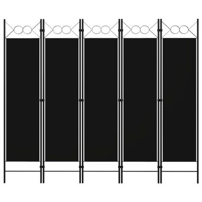 5-Panel Room Divider,Room Divider Screen,Indoor Room Divider,Screen Movable Room Screen Separator Wall Protective Privacy Furniture Indoor Bedroom Black 78.7"x70.9"