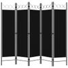 5-Panel Room Divider,Room Divider Screen,Indoor Room Divider,Screen Movable Room Screen Separator Wall Protective Privacy Furniture Indoor Bedroom Black 78.7"x70.9" view 2