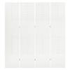 4-Panel Room Dividers 2 pcs,Room Divider Screen,Indoor Room Divider,Screen Movable Room Screen Separator Wall Protective Privacy Furniture Indoor Bedroom White 63"x70.9" Steel view 3