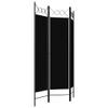 3-Panel Room Divider,Room Divider Screen,Indoor Room Divider,Screen Movable Room Screen Separator Wall Protective Privacy Furniture Indoor Bedroom Black 47.2"x70.9" view 3