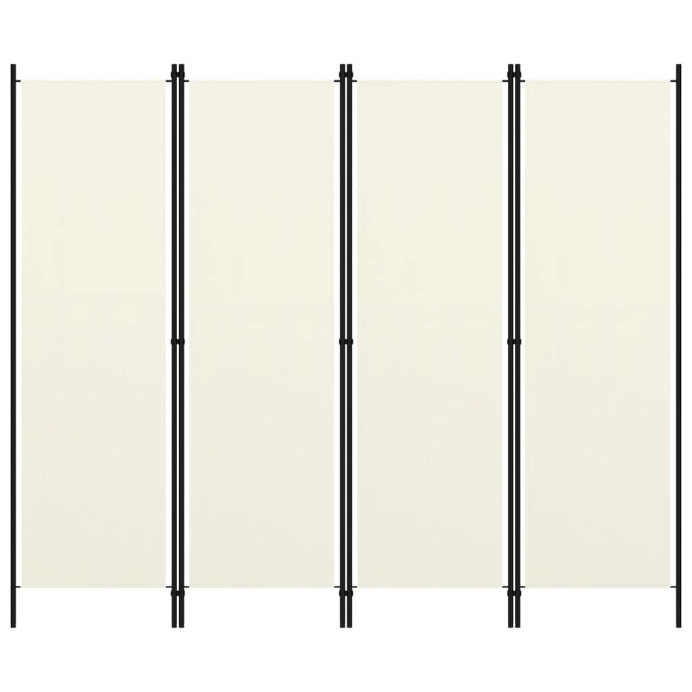 4-Panel Room Divider,Room Dividers and Folding Privacy Screens,Partition Wall Dividers for Rooms,Room Separator,Temporary Wall,Folding Screen Cream White 78.7"x70.9"