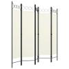 5-Panel Room Divider,Room Divider Screen,Indoor Room Divider,Screen Movable Room Screen Separator Wall Protective Privacy Furniture Indoor Bedroom Cream White 78.7"x70.9" view 3