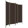 4-Panel Room Divider,Room Dividers and Folding Privacy Screens,Partition Wall Dividers for Rooms,Room Separator,Temporary Wall,Folding Screen Brown 78.7"x70.9" view 3