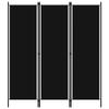 3-Panel Room Divider,Room Dividers and Folding Privacy Screens,Partition Wall Dividers for Rooms,Room Separator,Temporary Wall,Folding Screen Black 59.1"x70.9" view 1