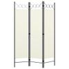 3-Panel Room Divider,Room Divider Screen,Indoor Room Divider,Screen Movable Room Screen Separator Wall Protective Privacy Furniture Indoor Bedroom Cream White 47.2"x70.9" view 2