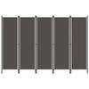 5-Panel Room Divider,Room Dividers and Folding Privacy Screens,Partition Wall Dividers for Rooms,Room Separator,Temporary Wall,Folding Screen Anthracite 98.4"x70.9" view 1