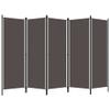 5-Panel Room Divider,Room Dividers and Folding Privacy Screens,Partition Wall Dividers for Rooms,Room Separator,Temporary Wall,Folding Screen Anthracite 98.4"x70.9" view 2