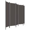 5-Panel Room Divider,Room Dividers and Folding Privacy Screens,Partition Wall Dividers for Rooms,Room Separator,Temporary Wall,Folding Screen Anthracite 98.4"x70.9" view 3
