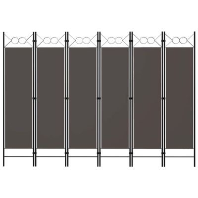 6-Panel Room Divider,Room Divider Screen,Indoor Room Divider,Screen Movable Room Screen Separator Wall Protective Privacy Furniture Indoor Bedroom Anthracite 94.5"x70.9"