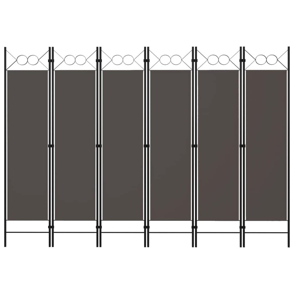 6-Panel Room Divider,Room Divider Screen,Indoor Room Divider,Screen Movable Room Screen Separator Wall Protective Privacy Furniture Indoor Bedroom Anthracite 94.5"x70.9"