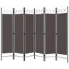6-Panel Room Divider,Room Divider Screen,Indoor Room Divider,Screen Movable Room Screen Separator Wall Protective Privacy Furniture Indoor Bedroom Anthracite 94.5"x70.9" view 2