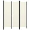 3-Panel Room Divider,Room Dividers and Folding Privacy Screens,Partition Wall Dividers for Rooms,Room Separator,Temporary Wall,Folding Screen Cream White 59.1"x70.9" view 2