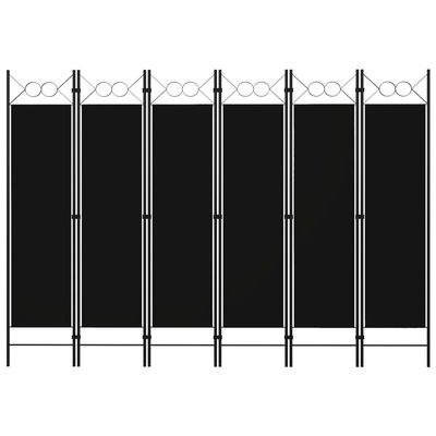 6-Panel Room Divider,Room Divider Screen,Indoor Room Divider,Screen Movable Room Screen Separator Wall Protective Privacy Furniture Indoor Bedroom Black 94.5"x70.9"