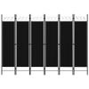 6-Panel Room Divider,Room Divider Screen,Indoor Room Divider,Screen Movable Room Screen Separator Wall Protective Privacy Furniture Indoor Bedroom Black 94.5"x70.9" view 1