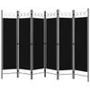 6-Panel Room Divider,Room Divider Screen,Indoor Room Divider,Screen Movable Room Screen Separator Wall Protective Privacy Furniture Indoor Bedroom Black 94.5"x70.9" view 2