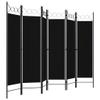 6-Panel Room Divider,Room Divider Screen,Indoor Room Divider,Screen Movable Room Screen Separator Wall Protective Privacy Furniture Indoor Bedroom Black 94.5"x70.9" view 3