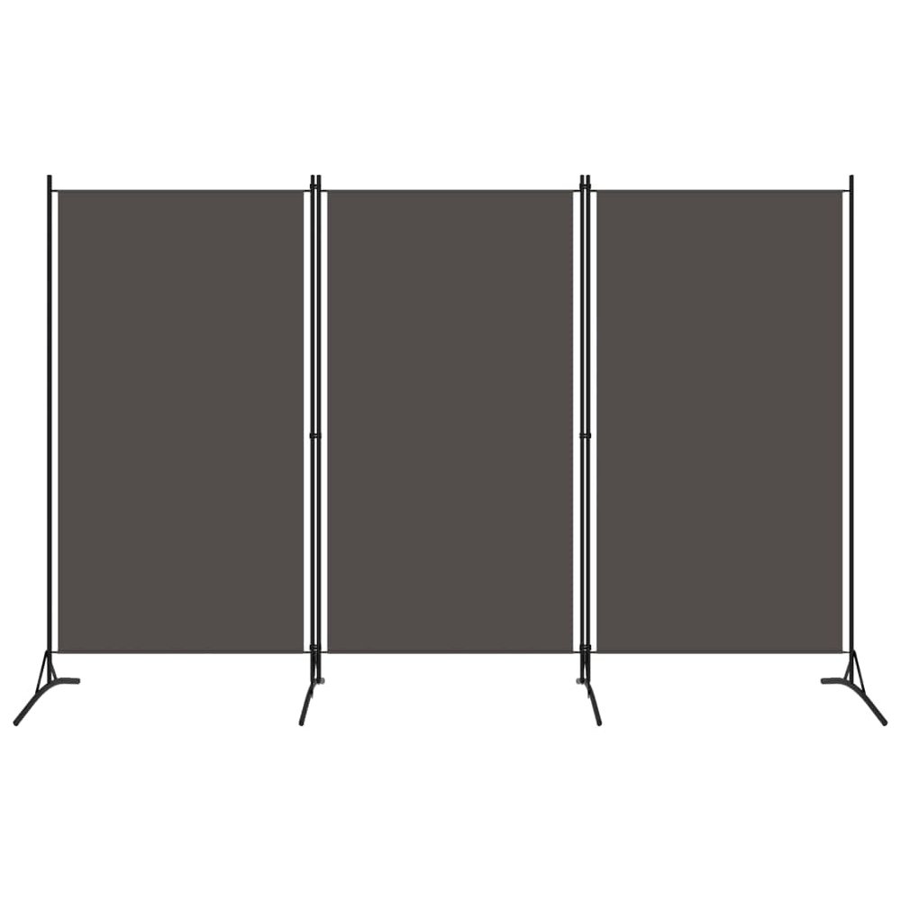 3-Panel Room Divider,Room Divider,Folding Privacy Screens,Freestanding Partition Wall dividers for Rooms,Room Separator,Temporary Wall Anthracite 102.4"x70.9"