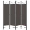 4-Panel Room Divider,Room Divider Screen,Indoor Room Divider,Screen Movable Room Screen Separator Wall Protective Privacy Furniture Indoor Bedroom Anthracite 63"x70.9" view 2