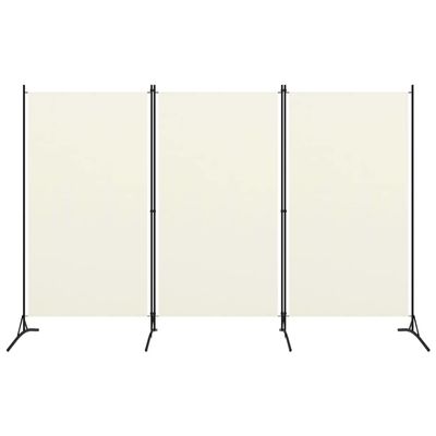 3-Panel Room Divider,Room Divider,Folding Privacy Screens,Freestanding Partition Wall dividers for Rooms,Room Separator,Temporary Wall Cream White 102.4"x70.9"