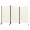 3-Panel Room Divider,Room Divider,Folding Privacy Screens,Freestanding Partition Wall dividers for Rooms,Room Separator,Temporary Wall Cream White 102.4"x70.9" view 2