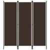 3-Panel Room Divider,Room Dividers and Folding Privacy Screens,Partition Wall Dividers for Rooms,Room Separator,Temporary Wall,Folding Screen Brown 59.1"x70.9" view 1