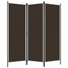 3-Panel Room Divider,Room Dividers and Folding Privacy Screens,Partition Wall Dividers for Rooms,Room Separator,Temporary Wall,Folding Screen Brown 59.1"x70.9" view 2