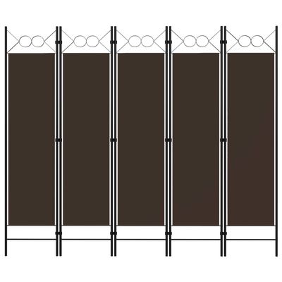 5-Panel Room Divider,Room Divider Screen,Indoor Room Divider,Screen Movable Room Screen Separator Wall Protective Privacy Furniture Indoor Bedroom Brown 78.7"x70.9"