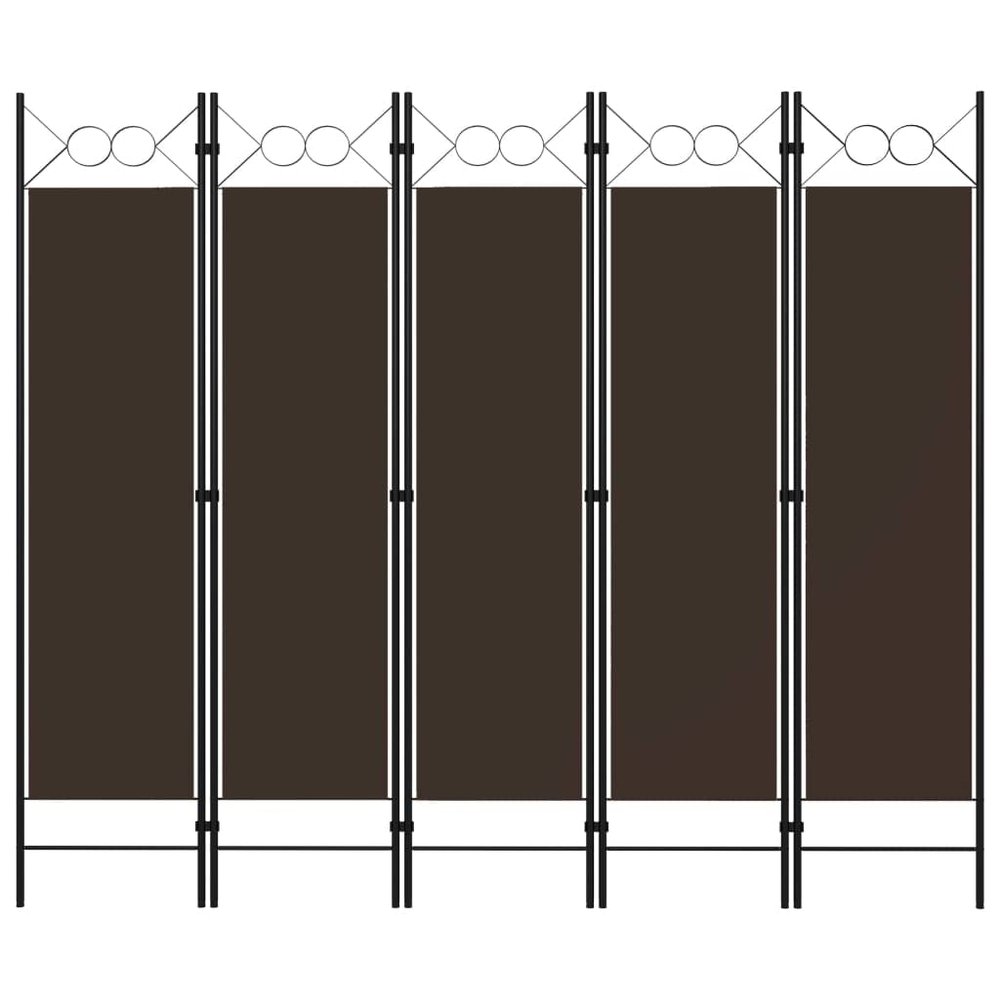 5-Panel Room Divider,Room Divider Screen,Indoor Room Divider,Screen Movable Room Screen Separator Wall Protective Privacy Furniture Indoor Bedroom Brown 78.7"x70.9"