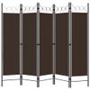 5-Panel Room Divider,Room Divider Screen,Indoor Room Divider,Screen Movable Room Screen Separator Wall Protective Privacy Furniture Indoor Bedroom Brown 78.7"x70.9" view 2