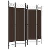 5-Panel Room Divider,Room Divider Screen,Indoor Room Divider,Screen Movable Room Screen Separator Wall Protective Privacy Furniture Indoor Bedroom Brown 78.7"x70.9" view 3