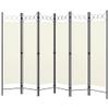 6-Panel Room Divider,Room Divider Screen,Indoor Room Divider,Screen Movable Room Screen Separator Wall Protective Privacy Furniture Indoor Bedroom Cream White 94.5"x70.9" view 2