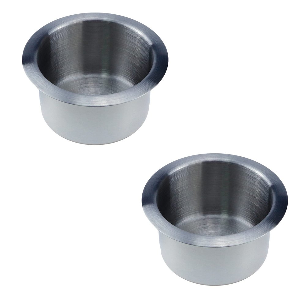 UTALIND 2 Pcs Metal Cup Holder Inserts Can Bottle Holder Replacement Container for Boat RV Car Truck Pontoon Sofa Table 3.31 Inch Inside Width