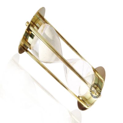 Brass Sand Timer Hour Glass Sand Glass Clock 6 Inch Vintage Style Maritime Best for Gift