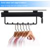 JIAOCKJIAO Retractable Pull-Out Closet Valet Rod,Extendable Closet Hanging Rod,Adjustable Closet Rod Pants Rack,Metal Quiet Dual Slides,for Clothing Storage,Top Mount view 2